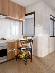 3 Tier Storage Trolley Cart Foldable Rolling Organizer Cart Storage Rack for Bedroom Kitchen Bathroom Dining Room