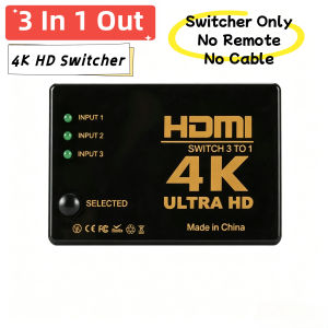 4K 5 In 1 Out HD Video Switcher HDMI-Compatible Splitter 1080P Video Adapter with IR Remote for PS4/3 Laptop PC HDTV Box DVD