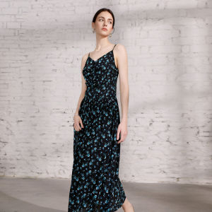 3COLOUR·S | French Style V-neck Sleeveless A-line Dress