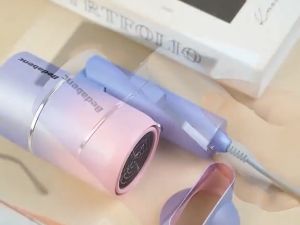 Foldable Hair Blower Mini Hair Dryer Small Portable Design Silent Noise Reduction