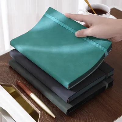 FARAMON | High-Quality Leather Business Meeting Notebook with Strap Design