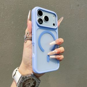 New Business Frosted Translucent Magnetic Phone Case For iPhone 18 17 16 15 14 Plus 13 12 Pro Max For MagSafe Shockproof Cover