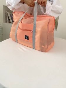 Túi đựng đồ du lịch gấp gọn đa năng vải Oxford có cài vali tiện lợi đi picnic dã ngoại River Flows TX07