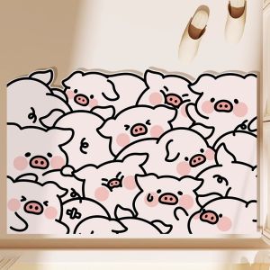 Cartoon Bathroom Soft Pad Silicon Dendroid Mat Water Absorbent Anti Slip Quick Dry Dirt Resistant Mat Toilet Entrance Floor Mat