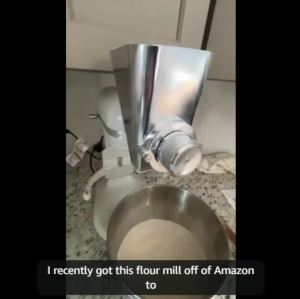 Grain Mill Attachment for KitchenAid Flour Mill Wheat Mill | All Metal Material 9 Adjustable Grinding Levels
