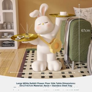 CHUCHEN | Cream INS Style Artistic Side Table with Double Trays