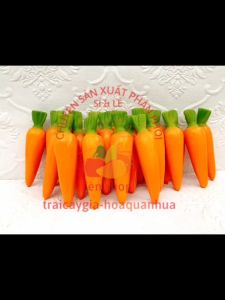 [FREESHIP] Combo 10 Trái Giả Trái Cà Rốt (4x12cm) mô hình Việt Nam công nghệ Thái Lan GIỐNG THẬT 99%- Dùng trang trí