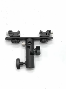 Dual Flash Bracket Hot Shoe Speedlight Stand Umbrella Holder Stand Bracket Mount Dual Flash Holder