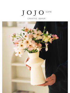 Bình Hoa Gốm Sứ Phong Cách Scandinavia JOJOS L. PD.Even Retro Unglazed NORDIC INS Creamy Style Home Decorative Accessories