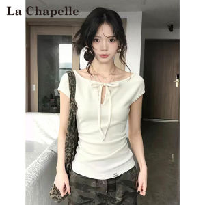La Chapelle | Lace-up Hollow-out Slim Fit Design T-Shirt