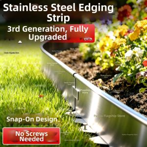 JOSEN LIGHTING | Stainless Steel Thickened Third Generation Grass Stone Barrier Strip