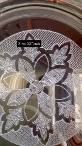 Multipurpose German Silver Plate 5.2 inch  Handmade & Handcrafted White Metal Plates for Pooja