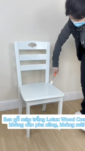 Sơn gỗ màu trắng và màu đen Tophousegốc Acrylic bảo vệ bề mặt gỗ không mùi an toàn kháng nước