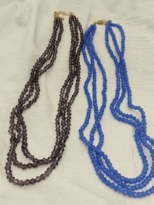 สร้อยคอหลายชั้นคริสตัลทรงมุมสำหรับผู้หญิง ดีไซน์ไม่ซ้ำใคร สร้อยคอแบบอเนกประสงค์ สร้อยคอแบบไฮเอนด์ ชุบเงิน โซ่โลหะผสม