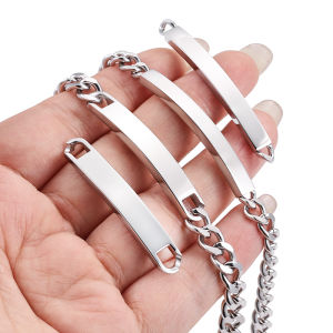 Polished Stainless Steel Curved Accessories DIY Jewelry Fashionable and Simple Men's Bracelet