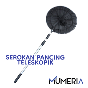 Jaring Serokan Seseran Lamit Pancing Ikan Udang Kepiting Lipat Bulat Gagang Telescopic Fishing Net Pole Aluminium 15 17 21 Meter