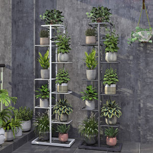 Ban công giàn hoa 8 tầng trong nội thất Bắc Âu trang trí khung sắt Phòng khách đơn giản có thể gập lại giá treo chậu hoa nhiều lớp