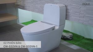 Nắp Bàn Cầu Inax CW-S32 - Nắp Phun Rửa Cơ Thông Minh - Không Dùng Điện - Bảo Hành 12 Tháng