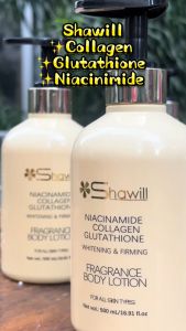 Shawill Niacinamide Body Lotion Collagen Glutathione Fragrance Body Lotion Whitening Firming for All Skin Types 500ML S8004 S8014