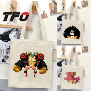 TFO Tote Bag One Piece the Straw Hat Pirates Monkey D. Luffy Versatile Ideal for College School