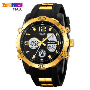 SKMEI 2102 Men Sport Watch Dual Time Alarm Date 50M Waterproof 46.9mm Watch Dial