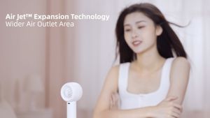 Jisulife 3 Speed Turbo Strong Wind Travel Portable Fast Charge Rechargeble 4500mAh Hidden Blade Bladeless Handheld Mini Fan for Outdoor Indoor Badminton Court Concert Picnic Camping FA42