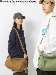 กระเป๋าเป้สะพายหลังผู้ชายสไตล์ญี่ปุ่น 2025 กระเป๋าสะพายไหล่ข้างเดียวสำหรับนักเรียน กระเป๋าสะพายข้างแฟชั่นใหม่