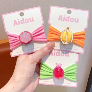 Fruit Patterned Gentle Elastic Kids Hair Tie