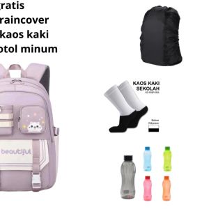 Tas Ransel Sekolah Remaja Wanita Fashion Korea & Motif Kartun KUROMI