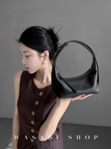 Vibe Ring Minimalist Luxury Lunchbox Bag Soft Lambskin Underarm Bag Single Shoulder Strap Fashionable Trendy Zipper Closure
