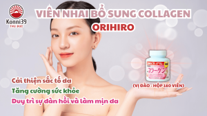 [DATE 12/2026] VIÊN NHAI BỔ SUNG COLLAGEN ORIHIRO (VỊ ĐÀO - HỘP 180 VIÊN)
