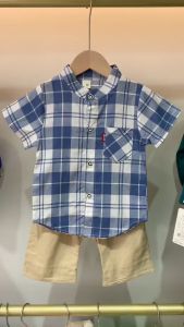 Baju Bayi Laki-Laki Usia 0-4 Tahun: Setelan Baju Kemeja & Celana Pendek