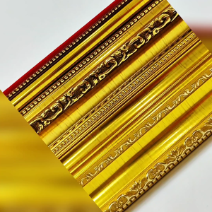 ฐานรองพระ แท่นขนาดใหญ่ ตั้งพระหน้าตัก9นิ้ว ฐานลายไทยสีเหลืองทอง ตู้ครอบพระ KPSThaistyle