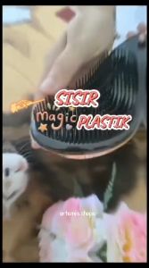 Magic Plastic Rose Gold Electroplating Detangling Hair Brush / Sisir Rambut Lentur / Sisir kucing / anjing / anabul