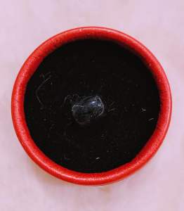 Mặt lu thống tài lộc đá thạch anh tóc thiên nhiên khoan lỗ xỏ 2li làm vòng tay