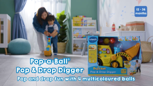 VTech Pop & Drop Digger Truck Excavator Bulldozer Push Construction Play Educational / AppleBear