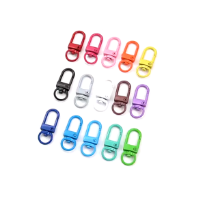 30PCS Colorful Metal Lobster Clasp Keychain Luggage Buckle Car Key Connector DIY Jewelry Accessories