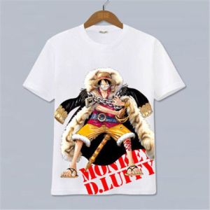 Bandai | ONE PIECE Anime Peripheral Clothes Short-sleeved Mens and Womens Cartoon T-shirt Y2K Cotton Print Tee Harajuku Streetwear Tops