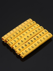 EC-Type Wire Cable Number Pipe 16 25 35 Square Wire Cable Identification Tube Numbers 0-9 Letters A-Z China Made Bearing Accessories