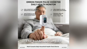 Omron Finger Pulse Oximeter HPO100 | Home Use SpO2 & Pulse Rate Monitor Portable & Accurate