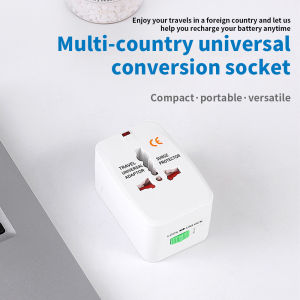 Universal Travel AdapterEU/UK/US/AU/Plug to General Socket Adapter Wall Charger AC Power Converter World 10A for Any Countries