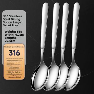 Yisheng | 316 Food-Grade Stainless Steel Baby Long Handle Soup Spoon