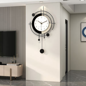 💥Dream Best🔥 Modern Minimalist Wall Clock - Non-Drilling Quiet Decorative Clock with High-End Vibe for Living Room Dining Room & Home 39*65cm