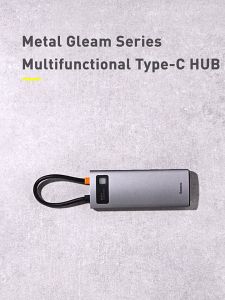 Hub Chuyển Đổi Baseus Metal Gleam Nhiều Cổng | HDMI 4K USB 3.0 & Sạc Nhanh PD 100W
