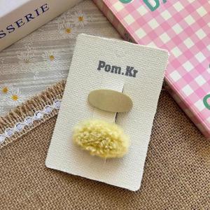 Peacock Blue Lamb Fur Hair Clip Womens Sweet Bangs Side Duckbill Hair Accessories Korean Style Fresh out Fashion Hair Decorations