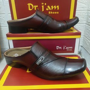 SEPATU SANDAL BUSTONG KULIT PRIA DR. IAM B. 6002 HITAM ( PRODUKSI SENDIRI )