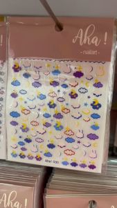 Aha สติกเกอร์ติดเล็บ Nail Sticker ลายการ์ตูน สายรุ้ง ผลไม้ หัวใจ ผีเสื้อ โบว์ ดาว วิ๊งๆ น่ารักมากก