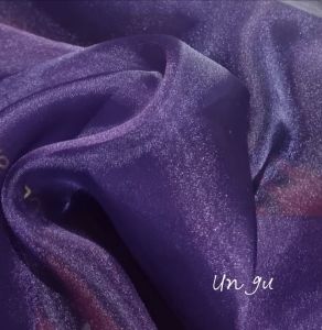 Kain Organza Crinkle / bahan organza pasir / bahan organza crystal metalik