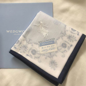 WEDGWOOD Artistic Handkerchief Square Scarf Style Gift for Best Friend And Sister Fashionable Accessories