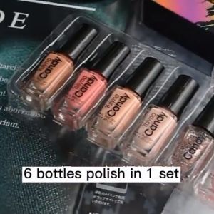 YULYNA womens nail polish 6 colors 1 set nail art nail polish quick drying non-peelable nail polish seven colors each bottle 5 ml long lasting daily